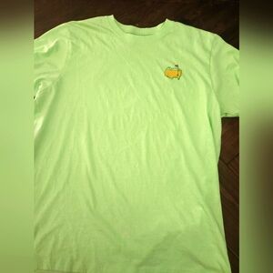 Lime green unisex Masters tshirt size medium excellent condition